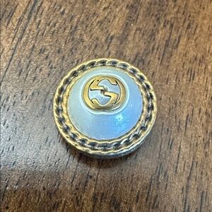 Gucci Gold and Silver Button with Logo